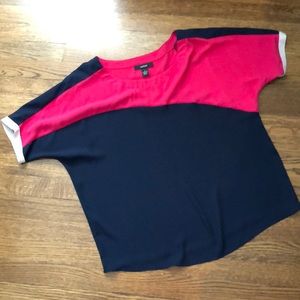 ALFANI Fuchsia and navy blouse - Sz 8